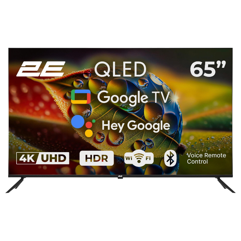 Телевізор 2E 65" QLED 4K Smart Google TV (2E-65A77Q)